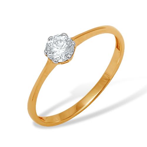 Кольцо помолвочное Efremov, красное золото 585 проба, вставка фианит (Efremov, Россия) — от 576.31 руб. в сети магазинов DIAMANTE забронировать в магазине Кольцо помолвочное Efremov, красное золото 585 проба, вставка фианит (Efremov, Россия)