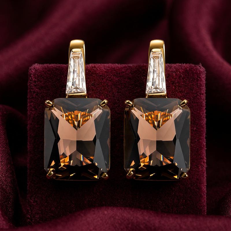 Серьги с английским замком GRANAT JEWELRY, красное золото 585 проба, вставка раухтопаз (GRANAT JEWELRY, Россия) — от 2480.45 руб. в сети магазинов DIAMANTE забронировать в магазине Серьги с английским замком GRANAT JEWELRY, красное золото 585 проба, вставка раухтопаз (GRANAT JEWELRY, Россия)