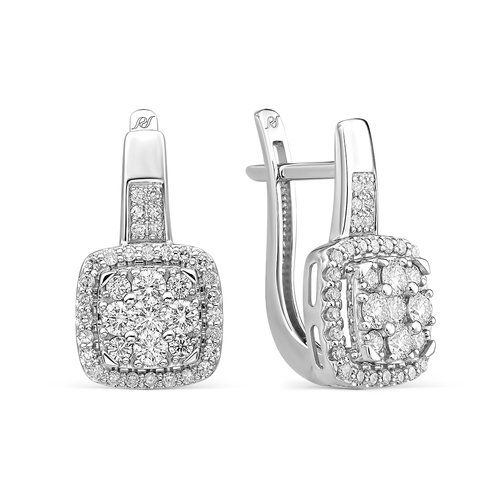 Серьги с английским замком Prestige, белое золото 585 проба (Prestige, Россия) — от 11662.95 руб. в сети магазинов DIAMANTE забронировать в магазине Серьги с английским замком Prestige, белое золото 585 проба (Prestige, Россия)