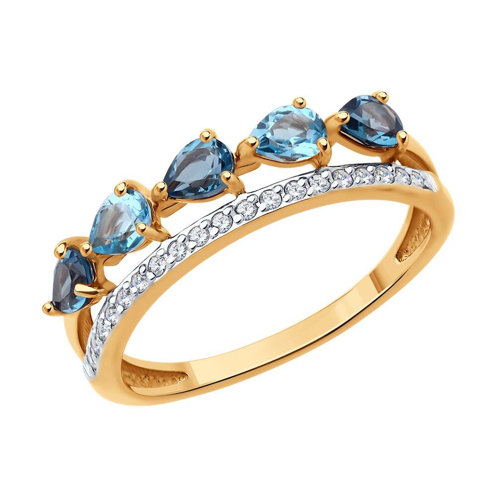 Кольцо декоративное, красное золото 585 проба, вставка фианит/топаз (Россия) — от 1326.40 руб. в сети магазинов DIAMANTE забронировать в магазине Кольцо декоративное, красное золото 585 проба, вставка фианит/топаз (Россия)