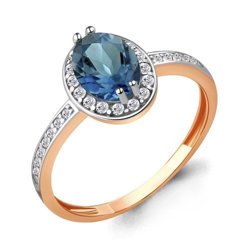 Кольцо декоративное Aquamarine, красное золото 585 проба, вставка фианит (Aquamarine, Россия) — от 1859.55 руб. в сети магазинов DIAMANTE забронировать в магазине Кольцо декоративное Aquamarine, красное золото 585 проба, вставка фианит (Aquamarine, Россия)