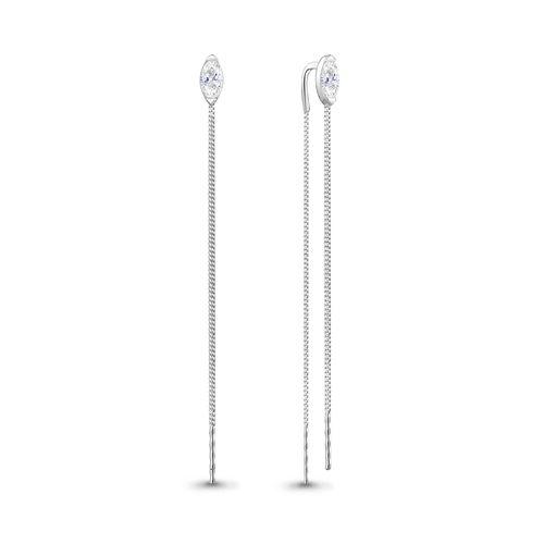 Серьги-цепочки Aquamarine, серебро 925 проба, вставка фианит (Aquamarine, Россия) — от 93.47 руб. в сети магазинов DIAMANTE забронировать в магазине Серьги-цепочки Aquamarine, серебро 925 проба, вставка фианит (Aquamarine, Россия)