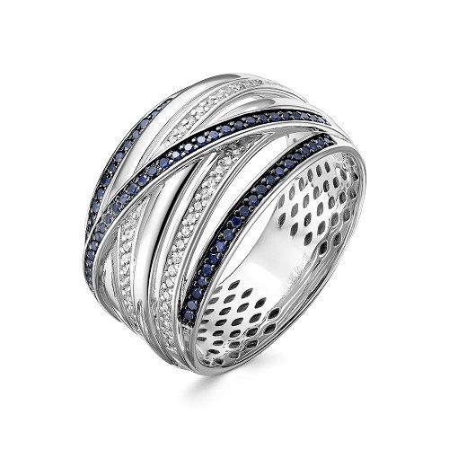 Кольцо декоративное Diamond Union, белое золото 585 проба, вставка бриллиант/сапфир (Diamond Union, Россия) — от 6814.15 руб. в сети магазинов DIAMANTE забронировать в магазине Кольцо декоративное Diamond Union, белое золото 585 проба, вставка бриллиант/сапфир (Diamond Union, Россия)
