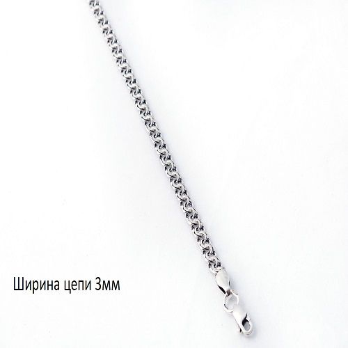 Цепь с плетением "Бисмарк", серебро 925 проба (Беларусь) — от 412.83 руб. в сети магазинов DIAMANTE забронировать в магазине Цепь с плетением "Бисмарк", серебро 925 проба (Беларусь)