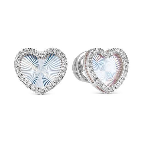 Серьги пусеты, белое золото 585 проба, вставка бриллиант (Россия) — от 4536.16 руб. в сети магазинов DIAMANTE забронировать в магазине Серьги пусеты, белое золото 585 проба, вставка бриллиант