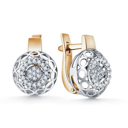 Серьги с английским замком Brilliant Style, красное золото 585 проба, вставка бриллиант (Brilliant Style, Россия) — от 5197.62 руб. в сети магазинов DIAMANTE забронировать в магазине Серьги с английским замком Brilliant Style, красное золото 585 проба, вставка бриллиант