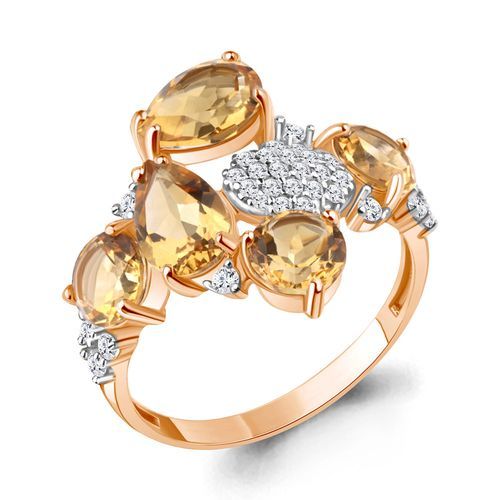 Кольцо декоративное Aquamarine, красное золото 585 проба, вставка фианит (Aquamarine, Россия) — от 2102.10 руб. в сети магазинов DIAMANTE забронировать в магазине Кольцо декоративное Aquamarine, красное золото 585 проба, вставка фианит (Aquamarine, Россия)
