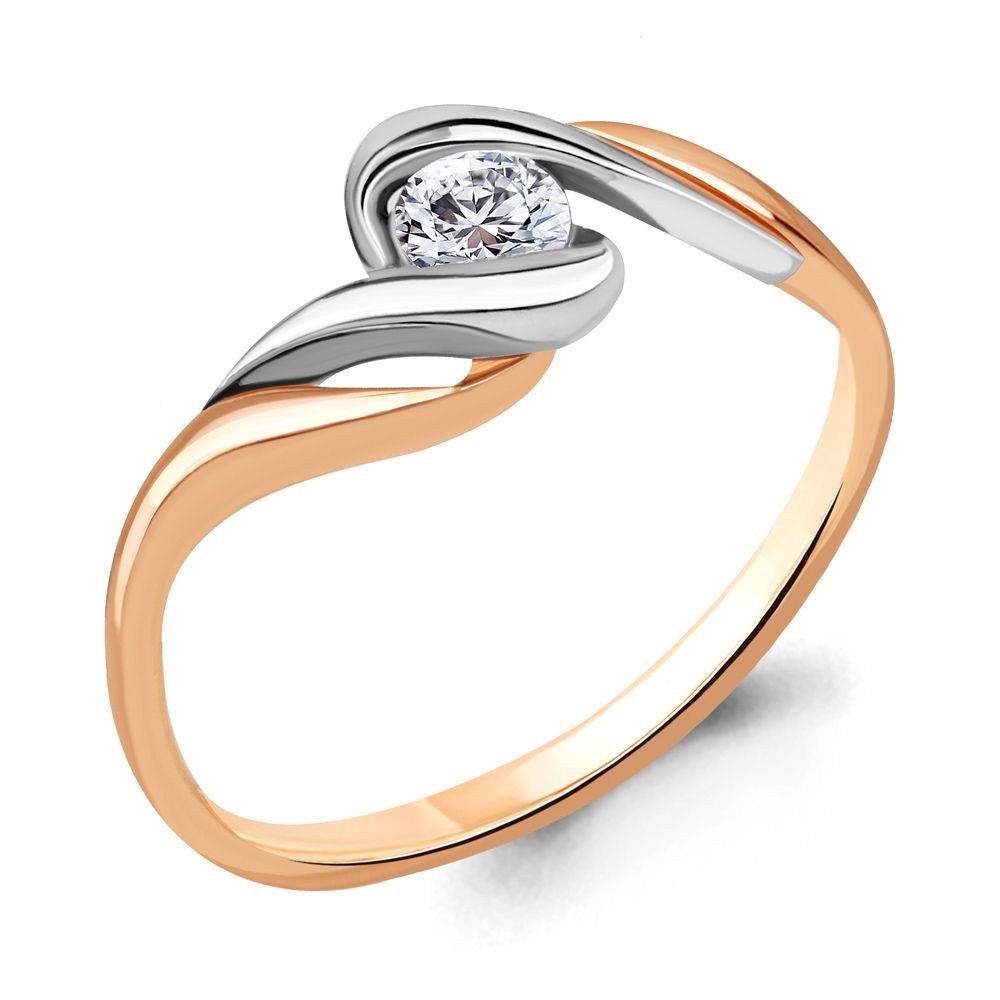 Кольцо декоративное Aquamarine, красное золото 585 проба, вставка фианит (Aquamarine, Россия) — от 826.00 руб. в сети магазинов DIAMANTE забронировать в магазине Кольцо декоративное Aquamarine, красное золото 585 проба, вставка фианит (Aquamarine, Россия)