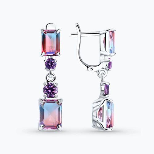 Серьги длинные SOKOLOV, серебро 925 проба, вставка фианит/ситалл (SOKOLOV, Россия) — от 207.84 руб. в сети магазинов DIAMANTE забронировать в магазине Серьги длинные SOKOLOV, серебро 925 проба, вставка фианит/ситалл