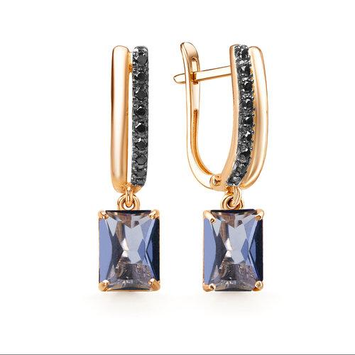 Серьги длинные GRANAT JEWELRY, красное золото 585 проба, вставка фианит (GRANAT JEWELRY, Россия) — от 2108.05 руб. в сети магазинов DIAMANTE забронировать в магазине Серьги длинные GRANAT JEWELRY, красное золото 585 проба, вставка фианит