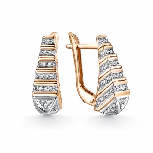 Серьги с английским замком 7 Карат, красное золото 585 проба, вставка фианит (7 Карат, Беларусь) — от 2381.93 руб. в сети магазинов DIAMANTE забронировать в магазине Серьги с английским замком 7 Карат, красное золото 585 проба, вставка фианит