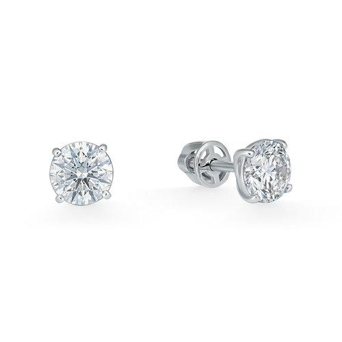 Серьги пусеты BUBLIK JEWELRY, белое золото 585 проба, вставка бриллиант (BUBLIK JEWELRY, Россия) — от 7463.32 руб. в сети магазинов DIAMANTE забронировать в магазине Серьги пусеты BUBLIK JEWELRY, белое золото 585 проба, вставка бриллиант