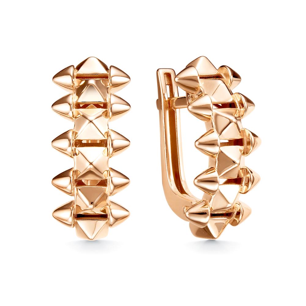 Серьги с английским замком Berger, красное золото 585 проба (Berger, Россия) — от 2622.17 руб. в сети магазинов DIAMANTE забронировать в магазине Серьги с английским замком Berger, красное золото 585 проба