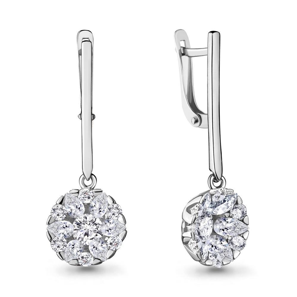 Серьги длинные Aquamarine, серебро 925 проба, вставка фианит (Aquamarine, Россия) — от 153.55 руб. в сети магазинов DIAMANTE забронировать в магазине Серьги длинные Aquamarine, серебро 925 проба, вставка фианит (Aquamarine, Россия)