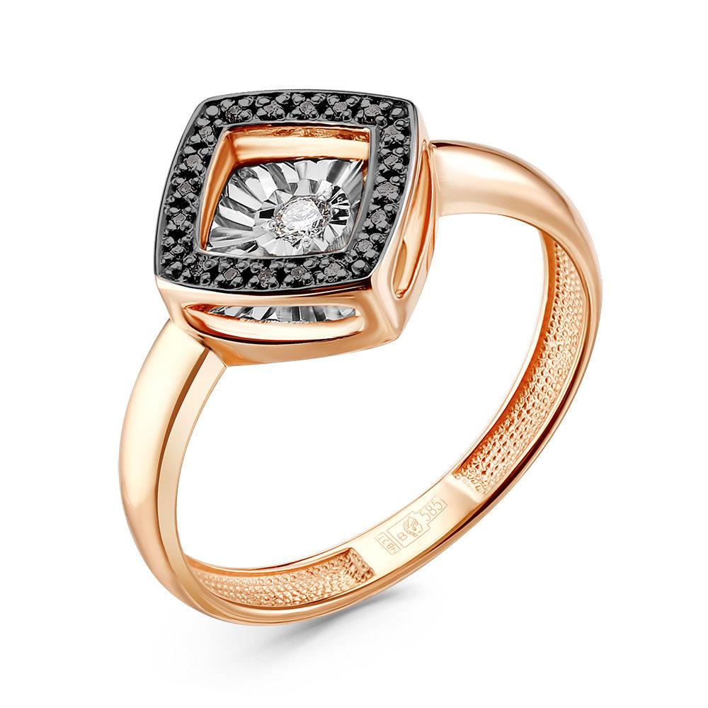 Кольцо декоративное Grigoriev, красное золото 585 проба, вставка бриллиант (Grigoriev, Россия) — от 3348.17 руб. в сети магазинов DIAMANTE  забронировать в магазине Кольцо декоративное Grigoriev, красное золото 585 проба, вставка бриллиант