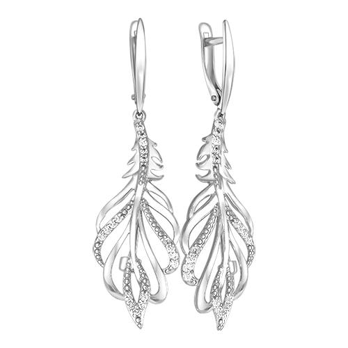 Серьги длинные BIRYUZA, серебро 925 проба, вставка цирконий (BIRYUZA, Россия) — от 186.60 руб. в сети магазинов DIAMANTE забронировать в магазине Серьги длинные BIRYUZA, серебро 925 проба, вставка цирконий (BIRYUZA, Россия)