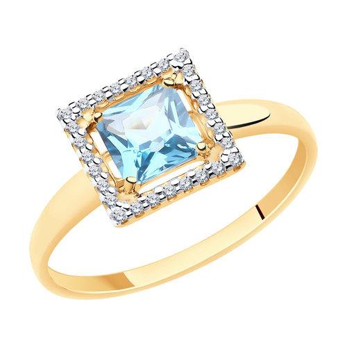 Кольцо декоративное Diamant, красное золото 585 проба, вставка фианит/топаз (Diamant, Россия) — от 1068.48 руб. в сети магазинов DIAMANTE забронировать в магазине Кольцо декоративное Diamant, красное золото 585 проба, вставка фианит/топаз