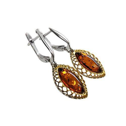 Серьги длинные, серебро 925 проба, вставка янтарь (Россия) — от 727.86 руб. в сети магазинов DIAMANTE забронировать в магазине Серьги длинные, серебро 925 проба, вставка янтарь