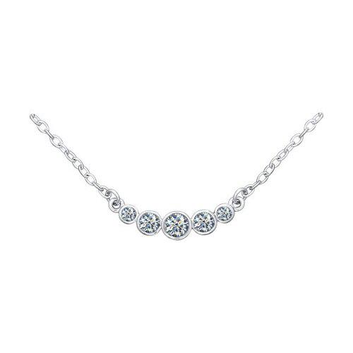 Колье SOKOLOV, серебро 925 проба, вставка фианит (SOKOLOV, Россия) — от 146.40 руб. в сети магазинов DIAMANTE забронировать в магазине Колье SOKOLOV, серебро 925 проба, вставка фианит