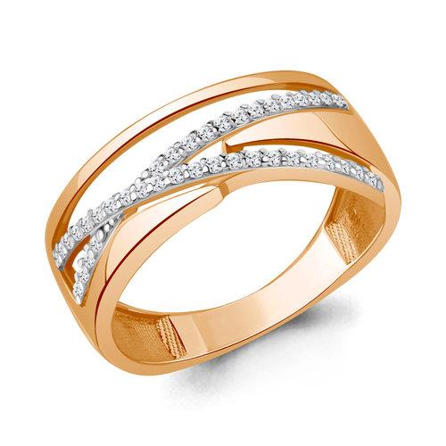 Кольцо декоративное Aquamarine, красное золото 585 проба, вставка фианит (Aquamarine, Россия) — от 1962.45 руб. в сети магазинов DIAMANTE забронировать в магазине Кольцо декоративное Aquamarine, красное золото 585 проба, вставка фианит