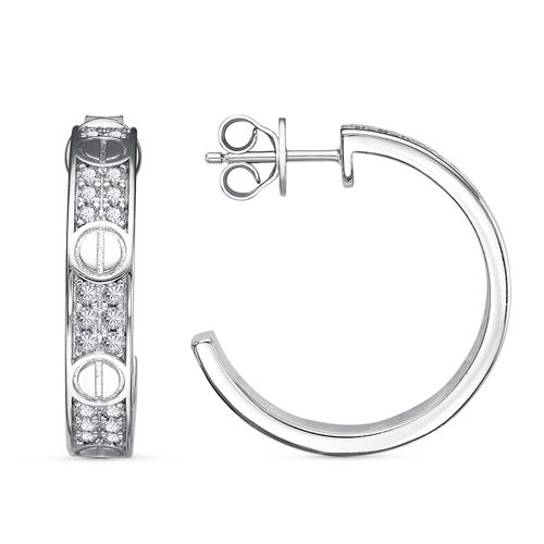 Серьги пусеты, серебро 925 проба, вставка фианит (Турция) — от 157.21 руб. в сети магазинов DIAMANTE забронировать в магазине Серьги пусеты, серебро 925 проба, вставка фианит