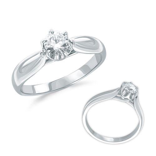 Кольцо помолвочное 7 Карат, белое золото 585 проба, вставка бриллиант (7 Карат, Беларусь) — от 2804.55 руб. в сети магазинов DIAMANTE забронировать в магазине Кольцо помолвочное 7 Карат, белое золото 585 проба, вставка бриллиант