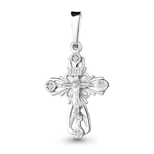 Подвеска крестик Aquamarine, серебро 925 проба, вставка фианит (Aquamarine, Россия) — от 82.01 руб. в сети магазинов DIAMANTE забронировать в магазине Подвеска крестик Aquamarine, серебро 925 проба, вставка фианит (Aquamarine, Россия)