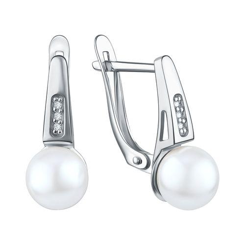 Серьги с английским замком TALANT, серебро 925 проба, вставка жемчуг (TALANT, Россия) — от 216.32 руб. в сети магазинов DIAMANTE забронировать в магазине Серьги с английским замком TALANT, серебро 925 проба, вставка жемчуг