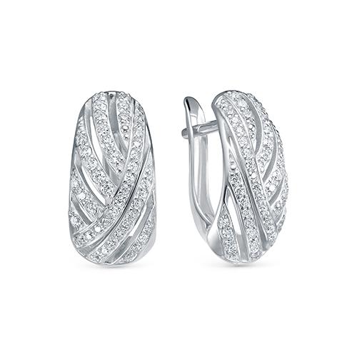 Серьги с английским замком Zlato, серебро 925 проба, вставка фианит (Zlato, Россия) — от 215.70 руб. в сети магазинов DIAMANTE забронировать в магазине Серьги с английским замком Zlato, серебро 925 проба, вставка фианит