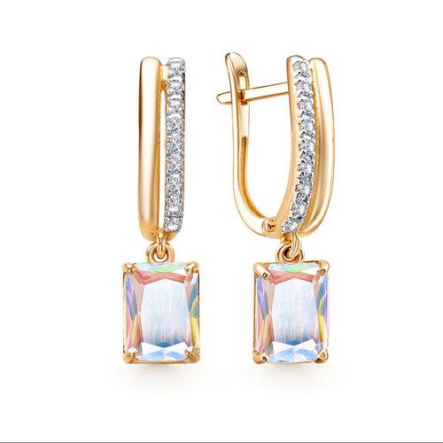 Серьги длинные GRANAT JEWELRY, красное золото 585 проба, вставка кварц (GRANAT JEWELRY, Россия) — от 1862.13 руб. в сети магазинов DIAMANTE забронировать в магазине Серьги длинные GRANAT JEWELRY, красное золото 585 проба, вставка кварц