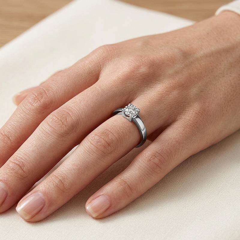 Кольцо помолвочное RoseGrace, белое золото 585 проба (RoseGrace, Россия) — от 2978.65 руб. в сети магазинов DIAMANTE забронировать в магазине Кольцо помолвочное RoseGrace, белое золото 585 проба (RoseGrace, Россия)