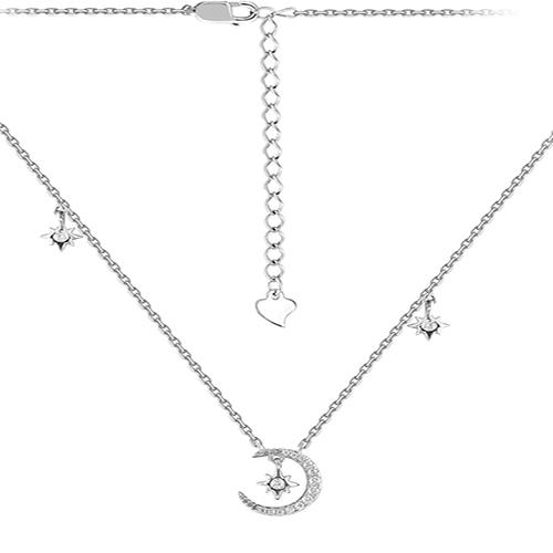 Колье JUVEDEL, белое серебро 925 проба, вставка фианит (JUVEDEL, Россия) — от 130.56 руб. в сети магазинов DIAMANTE забронировать в магазине Колье JUVEDEL, белое серебро 925 проба, вставка фианит