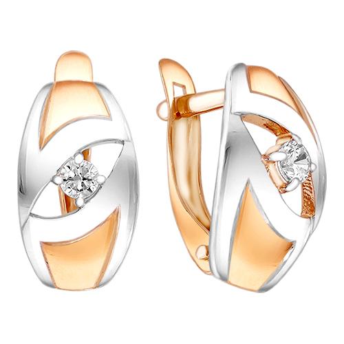 Серьги с английским замком ZOLOTYE UZORY,  золото 585 проба, вставка цирконий (ZOLOTYE UZORY, Россия) — от 1667.74 руб. в сети магазинов DIAMANTE  забронировать в магазине Серьги с английским замком ZOLOTYE UZORY,  золото 585 проба, вставка цирконий