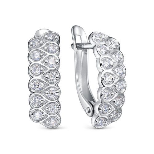 Серьги с английским замком BUBLIK JEWELRY, серебро 925 проба, вставка фианит (BUBLIK JEWELRY, Россия) — от 118.08 руб. в сети магазинов DIAMANTE забронировать в магазине Серьги с английским замком BUBLIK JEWELRY, серебро 925 проба, вставка фианит (BUBLIK JEWELRY, Россия)