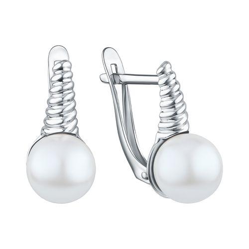 Серьги с английским замком TALANT, серебро 925 проба, вставка жемчуг (TALANT, Россия) — от 189.18 руб. в сети магазинов DIAMANTE забронировать в магазине Серьги с английским замком TALANT, серебро 925 проба, вставка жемчуг