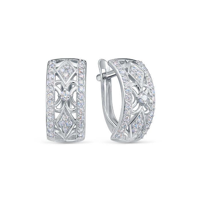 Серьги с английским замком Zlato, серебро 925 проба, вставка фианит (Zlato, Россия) — от 73.86 руб. в сети магазинов DIAMANTE забронировать в магазине Серьги с английским замком Zlato, серебро 925 проба, вставка фианит (Zlato, Россия)