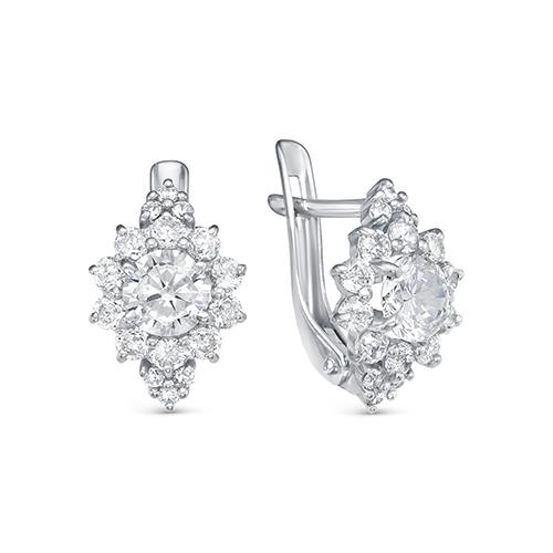 Серьги с английским замком Zlato, серебро 925 проба, вставка фианит (Zlato, Россия) — от 154.05 руб. в сети магазинов DIAMANTE забронировать в магазине Серьги с английским замком Zlato, серебро 925 проба, вставка фианит