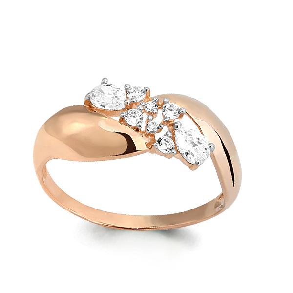 Кольцо декоративное Aquamarine, красное золото 585 проба, вставка фианит (Aquamarine, Россия) — от 989.42 руб. в сети магазинов DIAMANTE забронировать в магазине Кольцо декоративное Aquamarine, красное золото 585 проба, вставка фианит (Aquamarine, Россия)