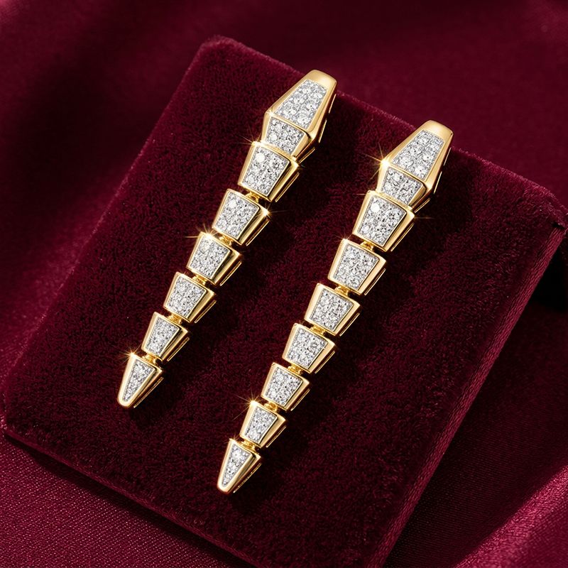 Серьги длинные RoseGrace, красное золото 585 проба, вставка бриллиант (RoseGrace, Россия) — от 7288.41 руб. в сети магазинов DIAMANTE забронировать в магазине Серьги длинные RoseGrace, красное золото 585 проба, вставка бриллиант (RoseGrace, Россия)