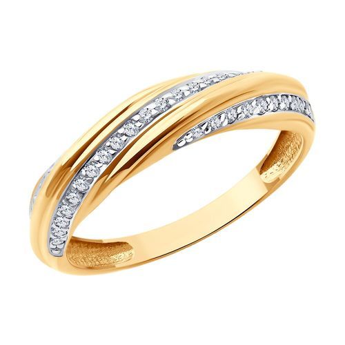 Кольцо декоративное Diamant, красное золото 585 проба, вставка фианит (Diamant, Россия) — от 1190.00 руб. в сети магазинов DIAMANTE забронировать в магазине Кольцо декоративное Diamant, красное золото 585 проба, вставка фианит (Diamant, Россия)