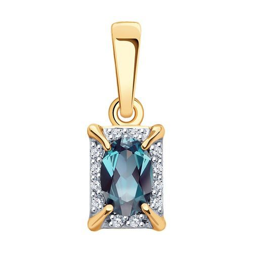 Подвеска декоративная Diamant, красное золото 585 проба, вставка бриллиант/александрит (Diamant, Россия) — от 1829.36 руб. в сети магазинов DIAMANTE забронировать в магазине Подвеска декоративная Diamant, красное золото 585 проба, вставка бриллиант/александрит (Diamant, Россия)