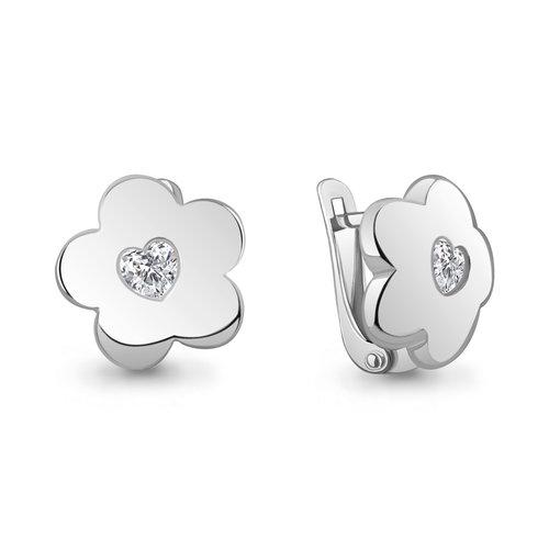 Серьги детские Aquamarine, серебро 925 проба, вставка фианит (Aquamarine, Россия) — от 152.64 руб. в сети магазинов DIAMANTE забронировать в магазине Серьги детские Aquamarine, серебро 925 проба, вставка фианит