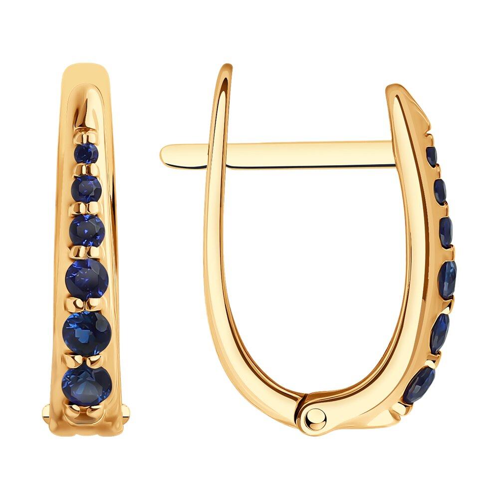 Серьги с английским замком, красное золото 585 проба, вставка корунд (Россия) — от 1231.13 руб. в сети магазинов DIAMANTE забронировать в магазине Серьги с английским замком, красное золото 585 проба, вставка корунд (Россия)