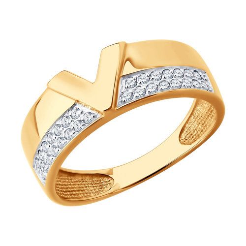Кольцо декоративное Diamant, красное золото 585 проба, вставка фианит (Diamant, Россия) — от 1859.55 руб. в сети магазинов DIAMANTE забронировать в магазине Кольцо декоративное Diamant, красное золото 585 проба, вставка фианит (Diamant, Россия)