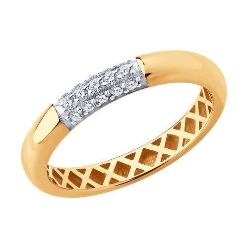 Кольцо декоративное Diamant, красное золото 585 проба, вставка фианит (Diamant, Россия) — от 1336.18 руб. в сети магазинов DIAMANTE забронировать в магазине Кольцо декоративное Diamant, красное золото 585 проба, вставка фианит (Diamant, Россия)