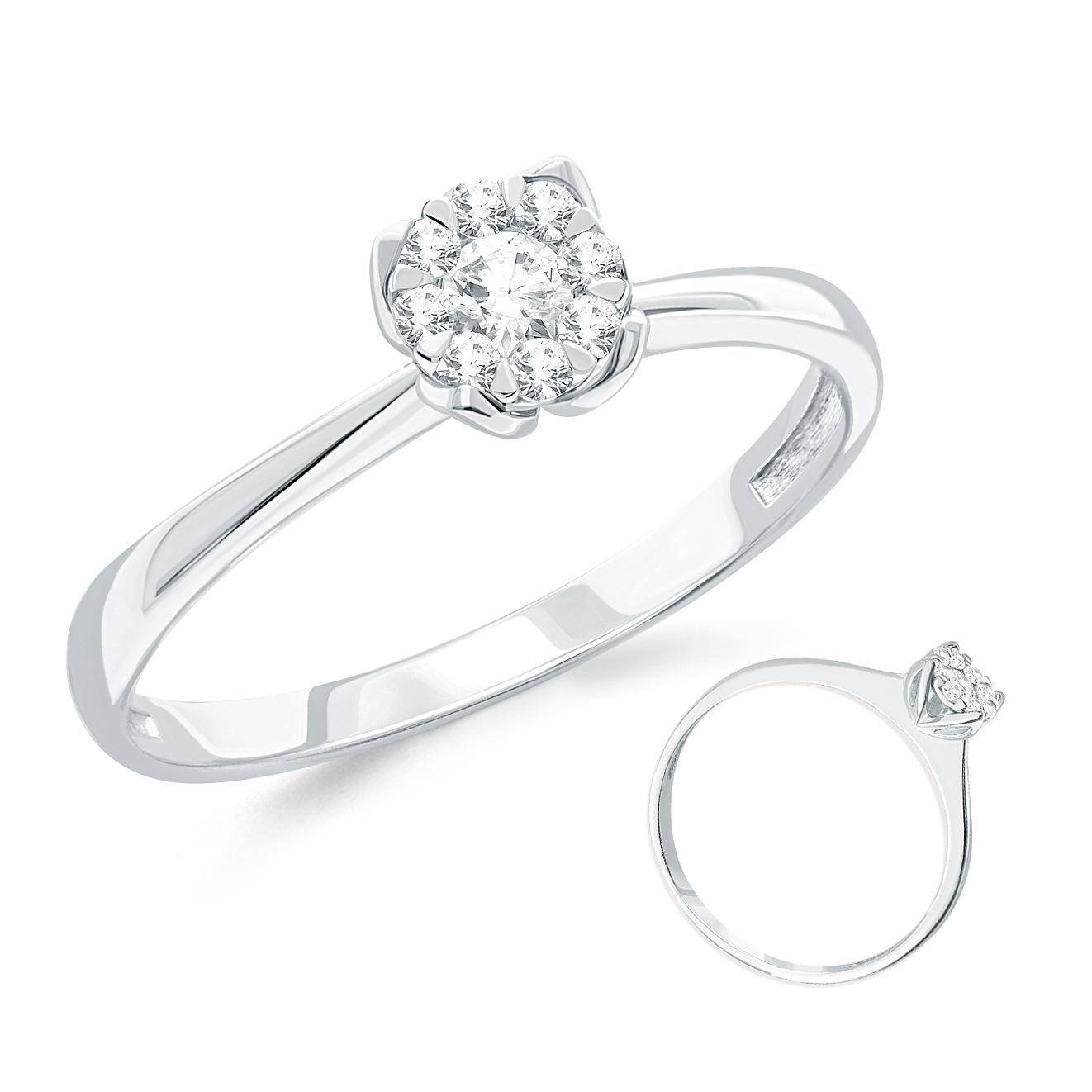 Кольцо помолвочное 7 Карат, белое золото 585 проба, вставка бриллиант (7 Карат, Беларусь) — от 1771.07 руб. в сети магазинов DIAMANTE забронировать в магазине Кольцо помолвочное 7 Карат, белое золото 585 проба, вставка бриллиант