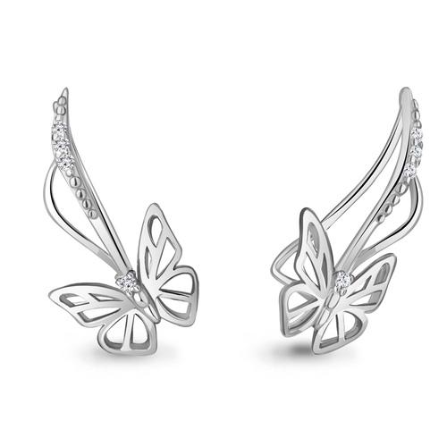 Серьги каффы Aquamarine, серебро 925 проба, вставка фианит (Aquamarine, Россия) — от 74.78 руб. в сети магазинов DIAMANTE забронировать в магазине Серьги каффы Aquamarine, серебро 925 проба, вставка фианит