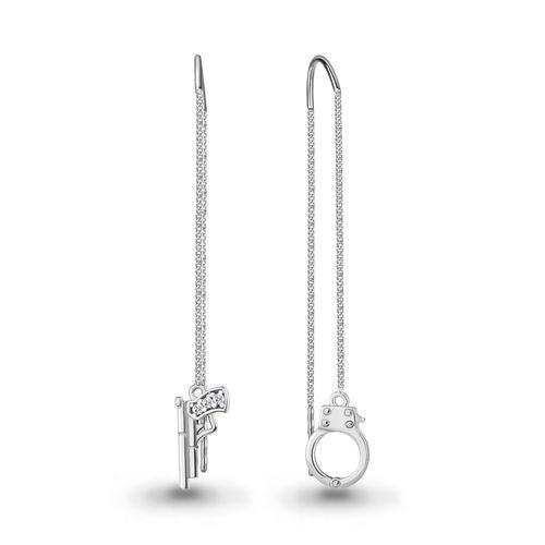 Серьги-цепочки Aquamarine, серебро 925 проба, вставка фианит (Aquamarine, Россия) — от 54.12 руб. в сети магазинов DIAMANTE забронировать в магазине Серьги-цепочки Aquamarine, серебро 925 проба, вставка фианит (Aquamarine, Россия)