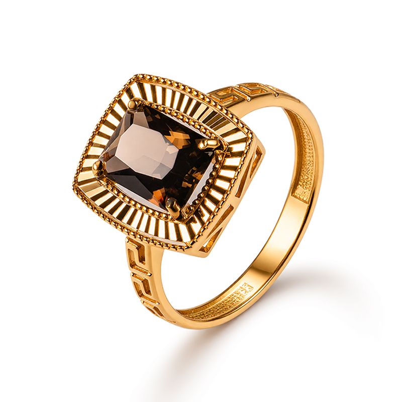 Кольцо декоративное GRANAT JEWELRY, красное золото 585 проба, вставка раухтопаз (GRANAT JEWELRY, Россия) — от 1598.60 руб. в сети магазинов DIAMANTE забронировать в магазине Кольцо декоративное GRANAT JEWELRY, красное золото 585 проба, вставка раухтопаз (GRANAT JEWELRY, Россия)