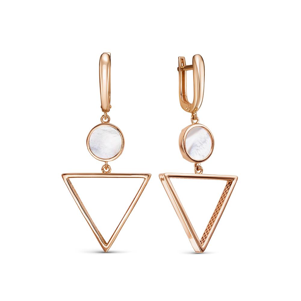 Серьги длинные Berger, красное золото 585 проба, вставка перламутр (Berger, Россия) — от 4982.04 руб. в сети магазинов DIAMANTE забронировать в магазине Серьги длинные Berger, красное золото 585 проба, вставка перламутр